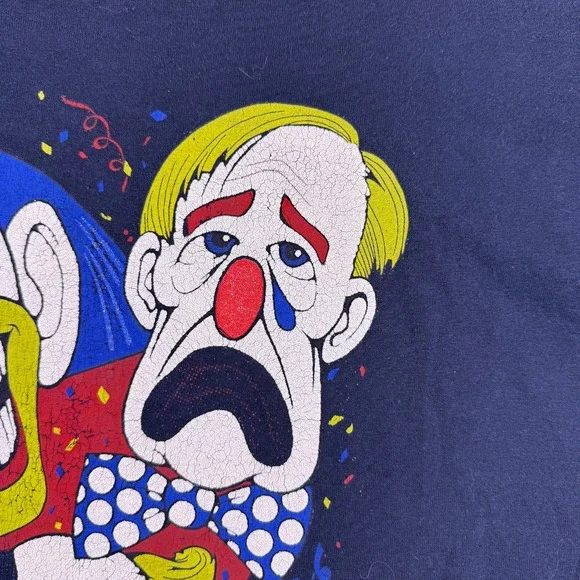 Vintage Screen Stars Mens Ringling Bros Circus Clown Faces T-Shirt Size XL - Picture 11 of 11